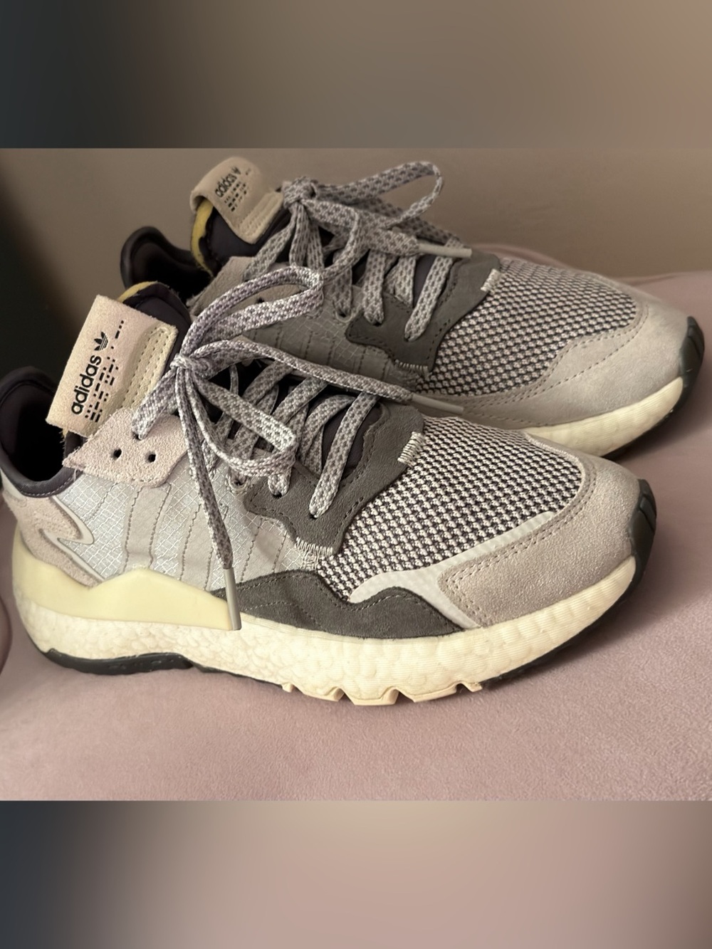 adidas NMD_R1 Gray & Cream Sneakers US 4.5. Women’s size 6.5